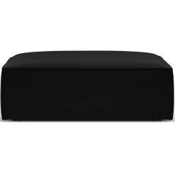 Mazzini Sofas Poufs^Pouf Velours Vanda noir - 100x80x36 cm
