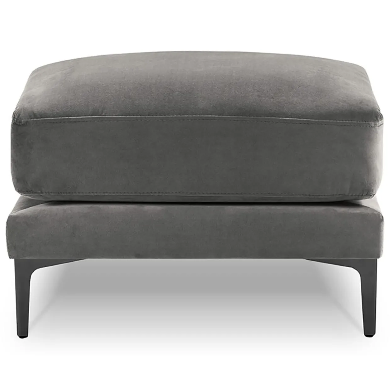 Pouf Velours Venus gris - 65x65x47 cm-Mazzini Sofas Online