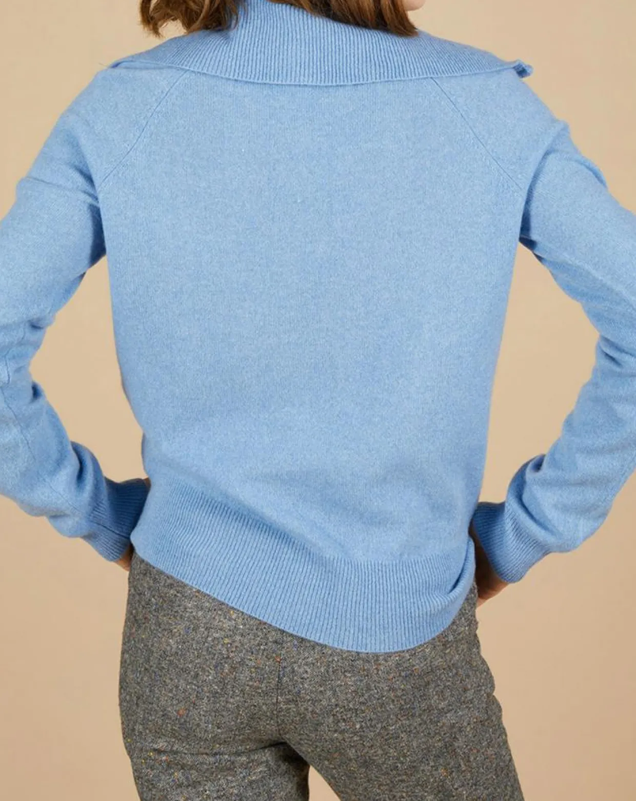 Femme Cashmere Tribu Pulls^Pull 100% Cachemire Audrey col zippé topaze