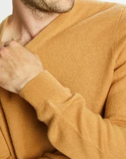 Homme Galeries Lafayette Pulls^Pull 100% Cachemire Avy col V beige