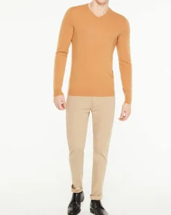Homme Galeries Lafayette Pulls^Pull 100% Cachemire Avy col V beige