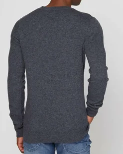 Homme Galeries Lafayette Pulls^Pull 100% Cachemire Bachve col V gris foncé