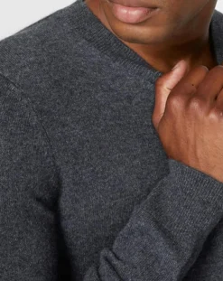 Homme Galeries Lafayette Pulls^Pull 100% Cachemire Bachve col V gris foncé