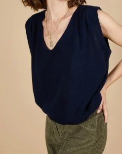 Femme Cashmere Tribu Pulls^Pull 100% Cachemire Bella épaulettes nuit