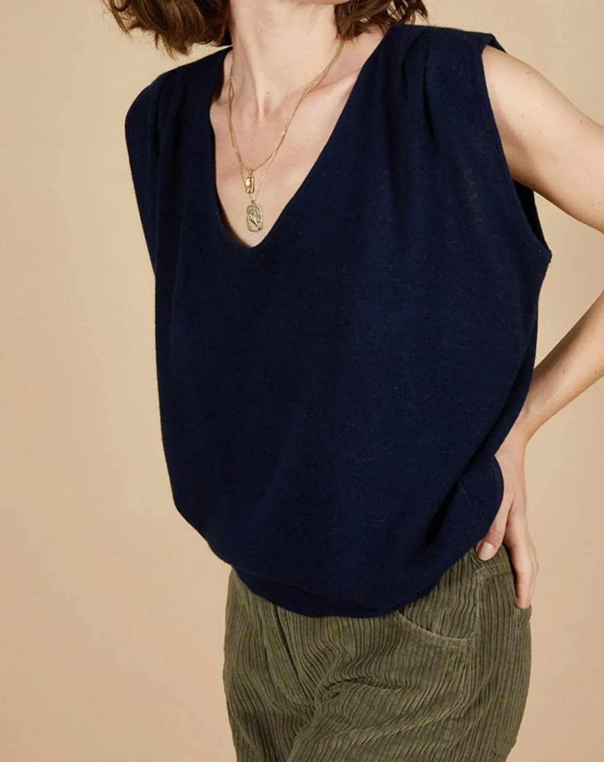Femme Cashmere Tribu Pulls^Pull 100% Cachemire Bella épaulettes nuit