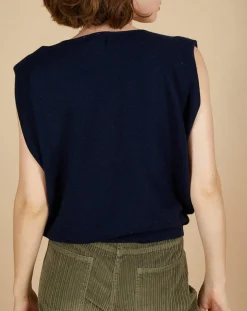 Femme Cashmere Tribu Pulls^Pull 100% Cachemire Bella épaulettes nuit