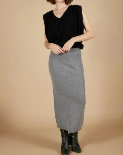 Femme Cashmere Tribu Pulls^Pull 100% Cachemire Bella épaulettes noir