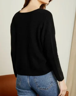 Femme Miss Cashmere Pulls^Pull 100% Cachemire Clémence Col rond noir