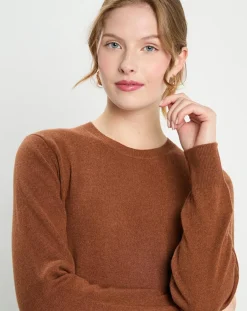Femme Galeries Lafayette Pulls^Pull 100% Cachemire col rond Zabri marron moyen