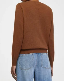 Femme Galeries Lafayette Pulls^Pull 100% Cachemire col rond Zabri marron moyen