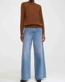 Femme Galeries Lafayette Pulls^Pull 100% Cachemire col rond Zabri marron moyen
