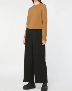 Pull 100% Cachemire col rond Zabri camel-Galeries Lafayette New