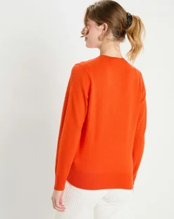 Femme Galeries Lafayette Pulls^Pull 100% Cachemire col rond Zabri orange