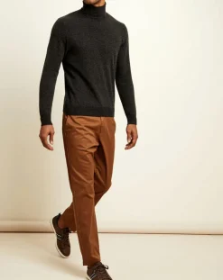 Homme Uverny Pulls^Pull 100% Cachemire col roulé Orlando anthracite