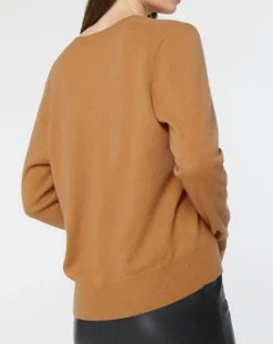 Pull 100% Cachemire Col V Zocon camel-Galeries Lafayette New