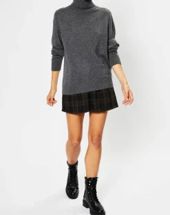 Femme Galeries Lafayette Pulls^Pull 100% Cachemire Fobra col roulé gris moyen