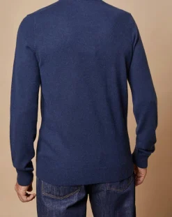 Pull 100% Cachemire Jim col roulé bleu marine-Oscar et Louise Sale