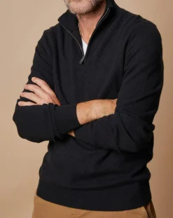 Pull 100% Cachemire Jules col camionneur noir-Oscar et Louise Outlet