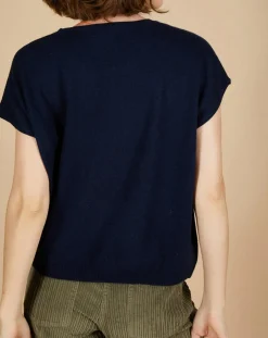 Femme Cashmere Tribu Pulls^Pull 100% Cachemire Laurène manches courtes nuit