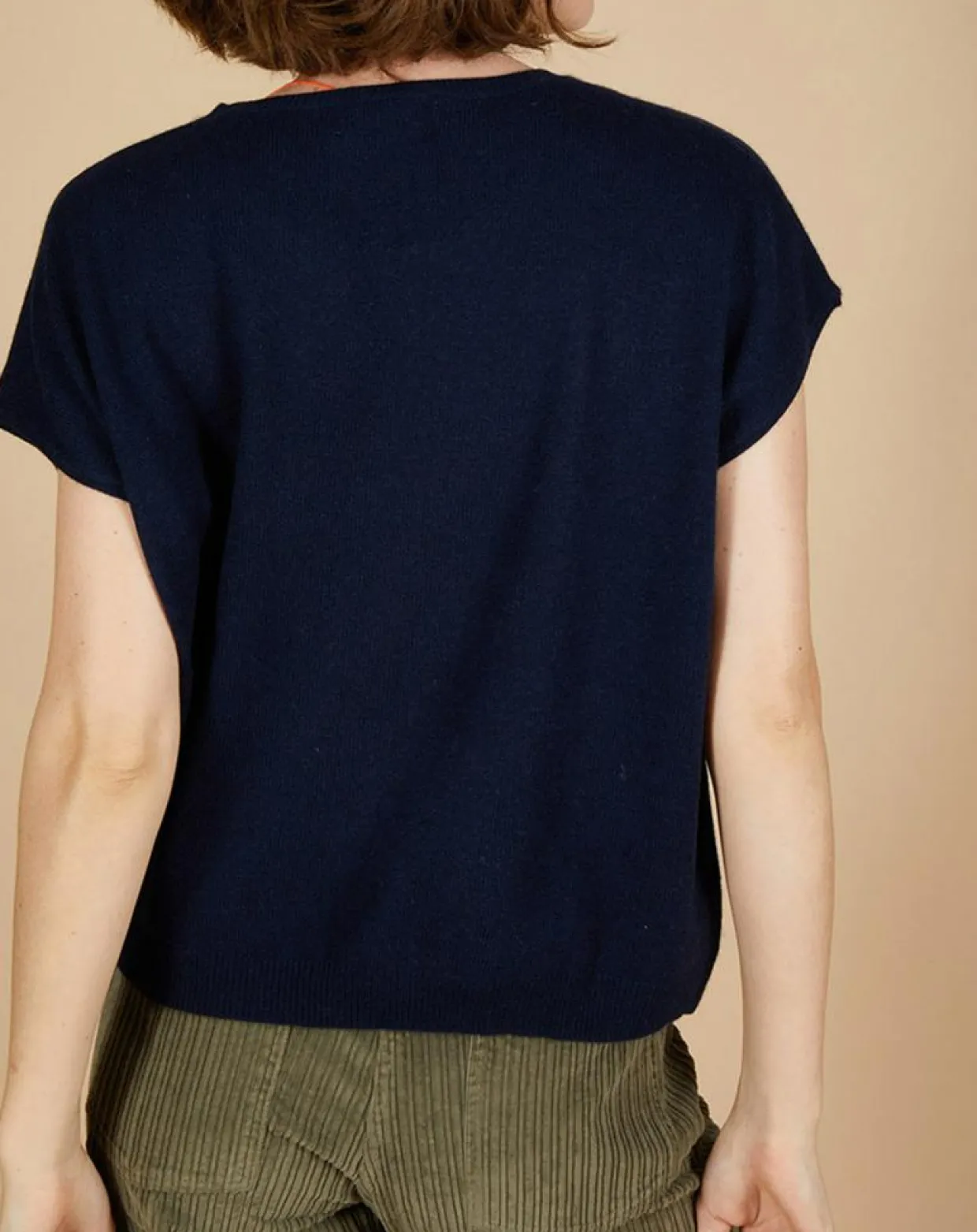 Femme Cashmere Tribu Pulls^Pull 100% Cachemire Laurène manches courtes nuit