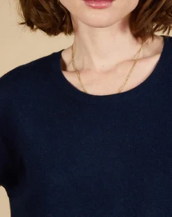 Femme Cashmere Tribu Pulls^Pull 100% Cachemire Laurène manches courtes nuit