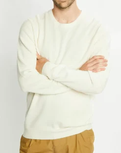 Homme Galeries Lafayette Pulls^Pull 100% Cachemire Machron col rond écru