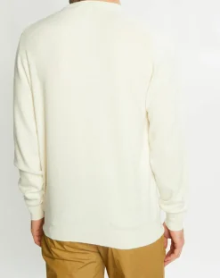 Homme Galeries Lafayette Pulls^Pull 100% Cachemire Machron col rond écru