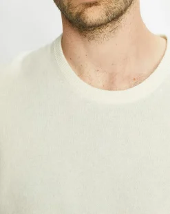 Homme Galeries Lafayette Pulls^Pull 100% Cachemire Machron col rond écru