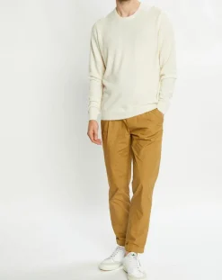 Homme Galeries Lafayette Pulls^Pull 100% Cachemire Machron col rond écru