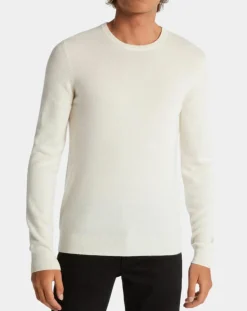 Homme Galeries Lafayette Pulls^Pull 100% Cachemire Machron col rond écru