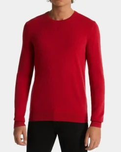 Pull 100% Cachemire Machron col rond rouge-Galeries Lafayette