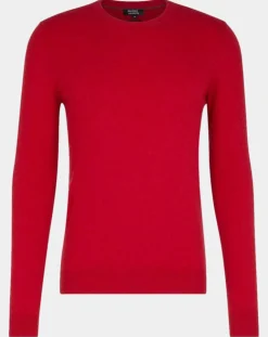 Pull 100% Cachemire Machron col rond rouge-Galeries Lafayette