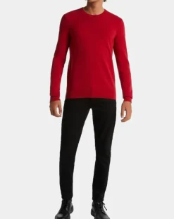 Pull 100% Cachemire Machron col rond rouge-Galeries Lafayette