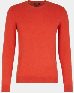 Pull 100% Cachemire Machron col rond orange-Galeries Lafayette Best