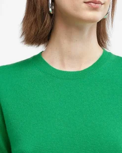 Femme Galeries Lafayette Pulls^Pull 100% Cachemire manches courtes Difi vert emeraude