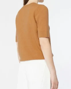 Femme Galeries Lafayette Pulls^Pull 100% Cachemire manches courtes Difi camel