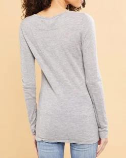 Pull 100% Cachemire Maw heather grey-Acquaverde Clearance