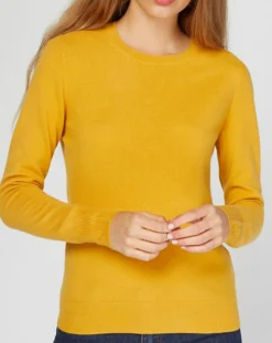 Femme Galeries Lafayette Pulls^Pull 100% Cachemire Nabri col rond jaune