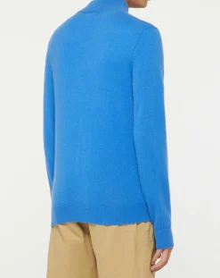 Homme Galeries Lafayette Pulls^Pull 100% Cachemire Nachcam col zippé bleu