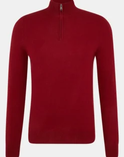 Pull 100% Cachemire Nachcam col zippé bordeaux-Galeries Lafayette Sale