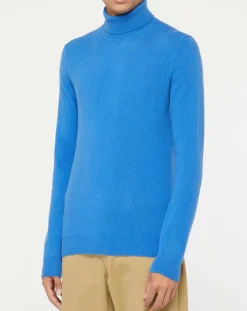 Homme Galeries Lafayette Pulls^Pull 100% Cachemire Nachrol col roulé bleu