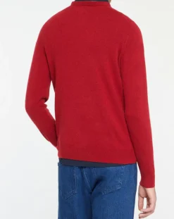Homme Galeries Lafayette Pulls^Pull 100% Cachemire Nachron col rond rouge