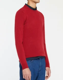 Homme Galeries Lafayette Pulls^Pull 100% Cachemire Nachron col rond rouge