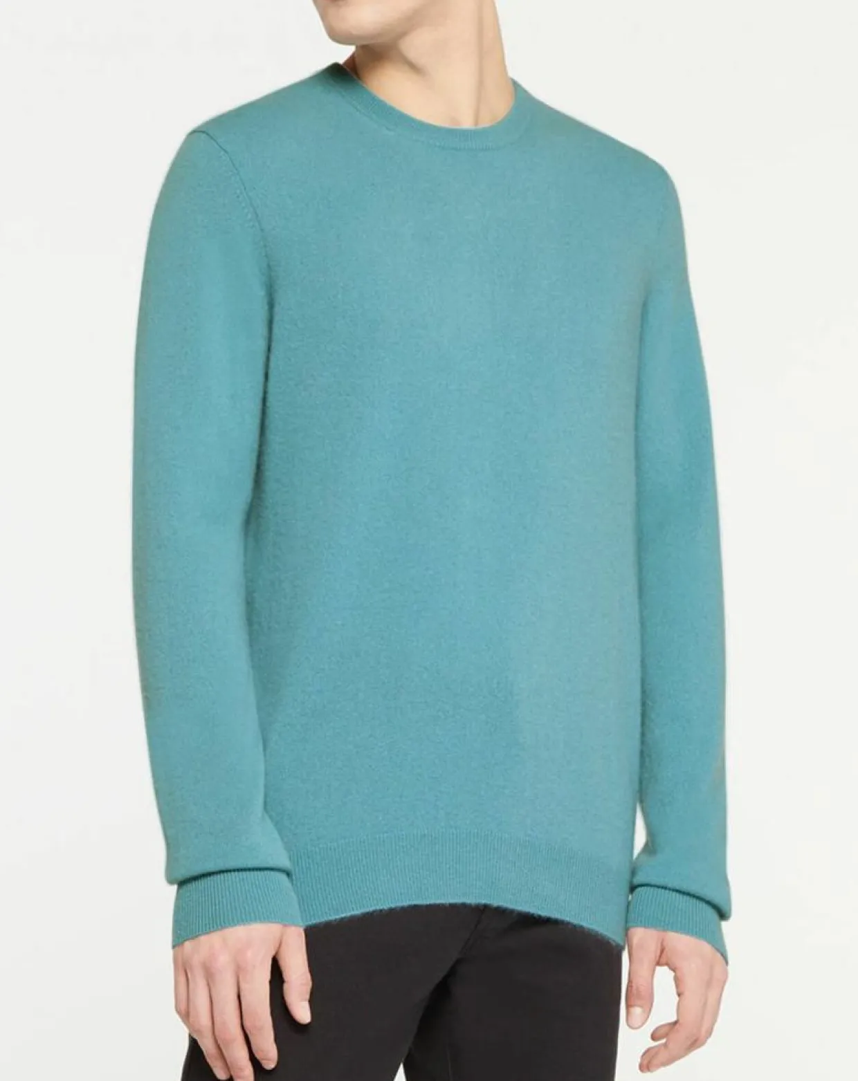 Homme Galeries Lafayette Pulls^Pull 100% Cachemire Nachron col ras du cou bleu