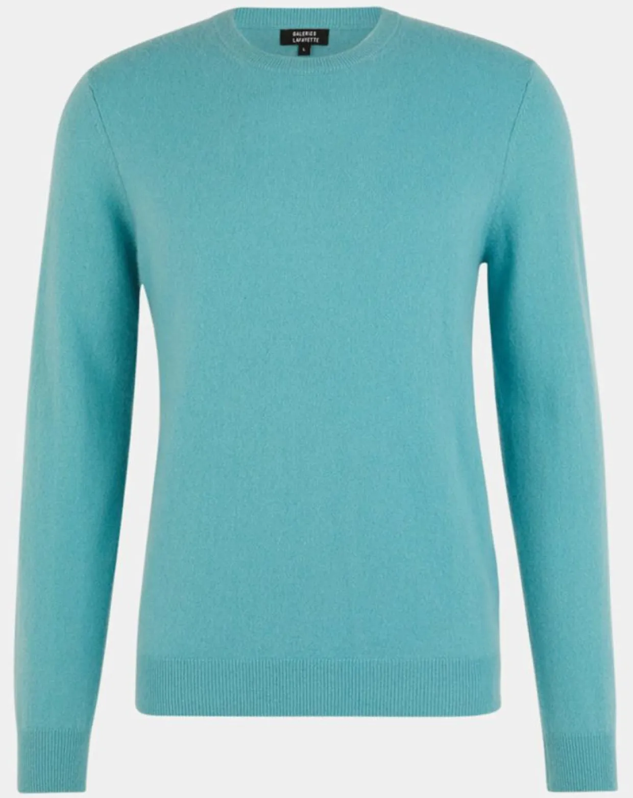 Homme Galeries Lafayette Pulls^Pull 100% Cachemire Nachron col ras du cou bleu