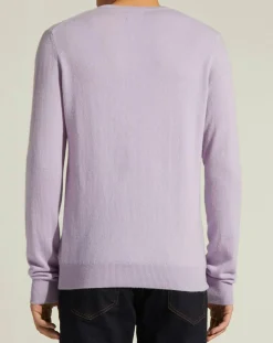 Pull 100% Cachemire Nachve col V violet clair-Galeries Lafayette Hot
