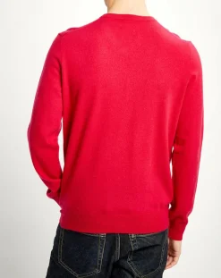 Homme Galeries Lafayette Pulls^Pull 100% Cachemire Nachve col V rouge clair