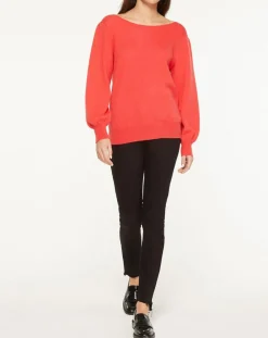 Femme Galeries Lafayette Pulls^Pull 100% Cachemire Yoshi col bateau rouge