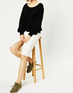 Femme Galeries Lafayette Pulls^Pull 100% Cachemire Yoshi noeud au dos col bateau noir