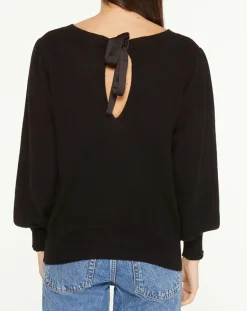 Femme Galeries Lafayette Pulls^Pull 100% Cachemire Yoshi noeud au dos col bateau noir